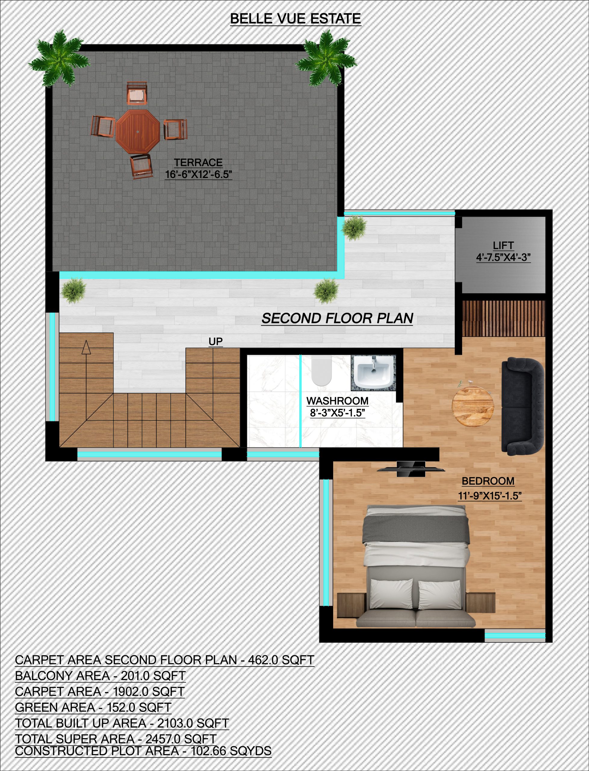 3 BHK Villa - Second Floor