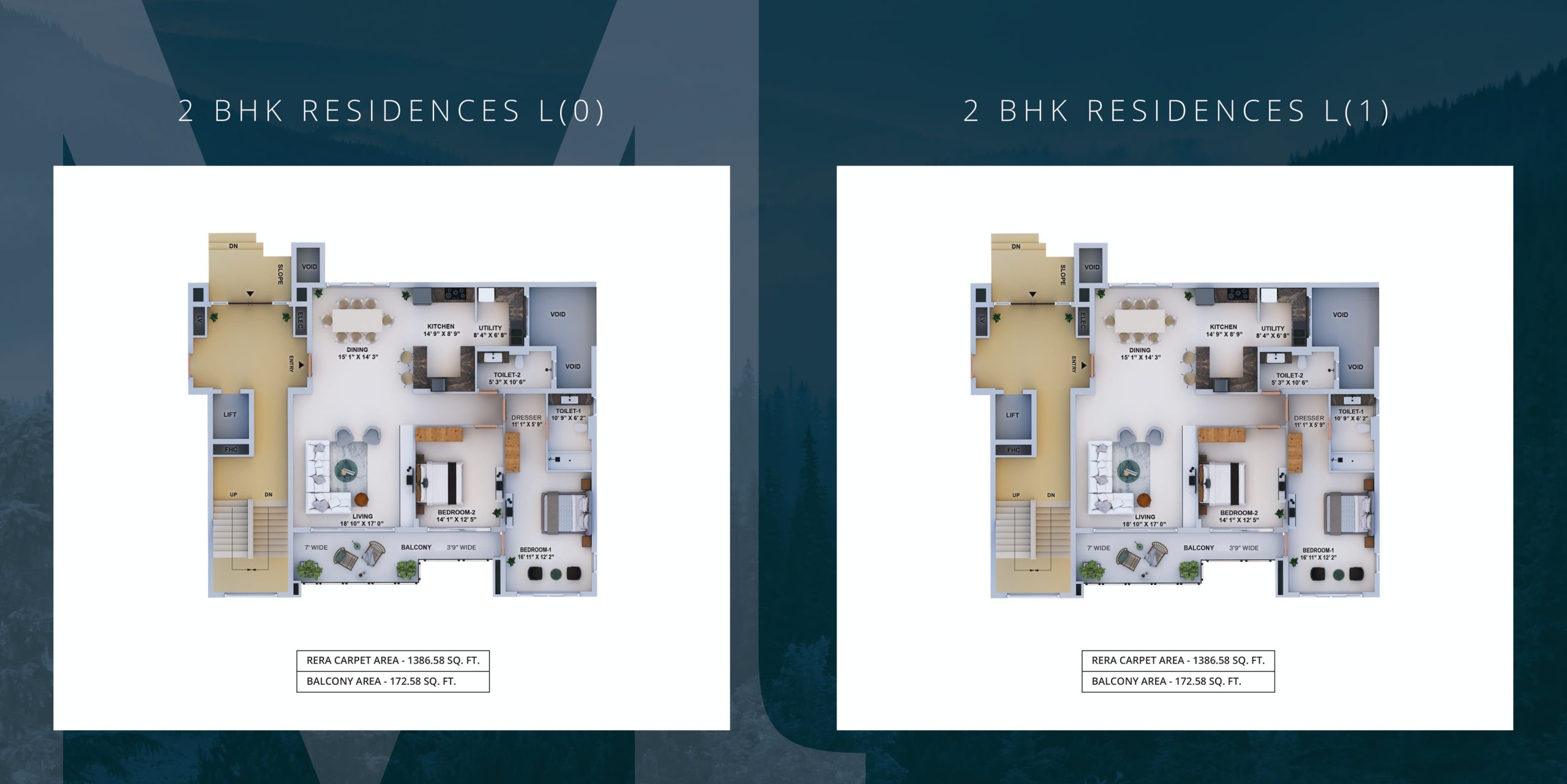 2 BHK Apartments - L(0) L(1)