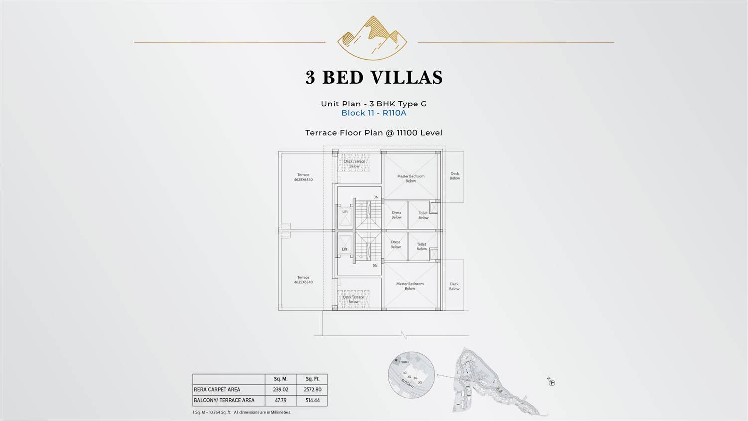 3 BHK Villa - Type G with Terrace