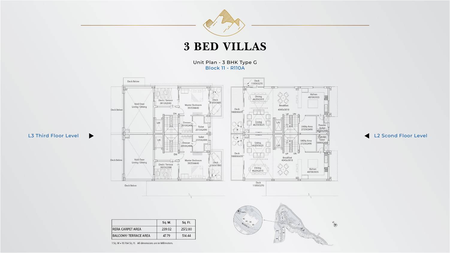 3 BHK Villa - Type G Unit 3