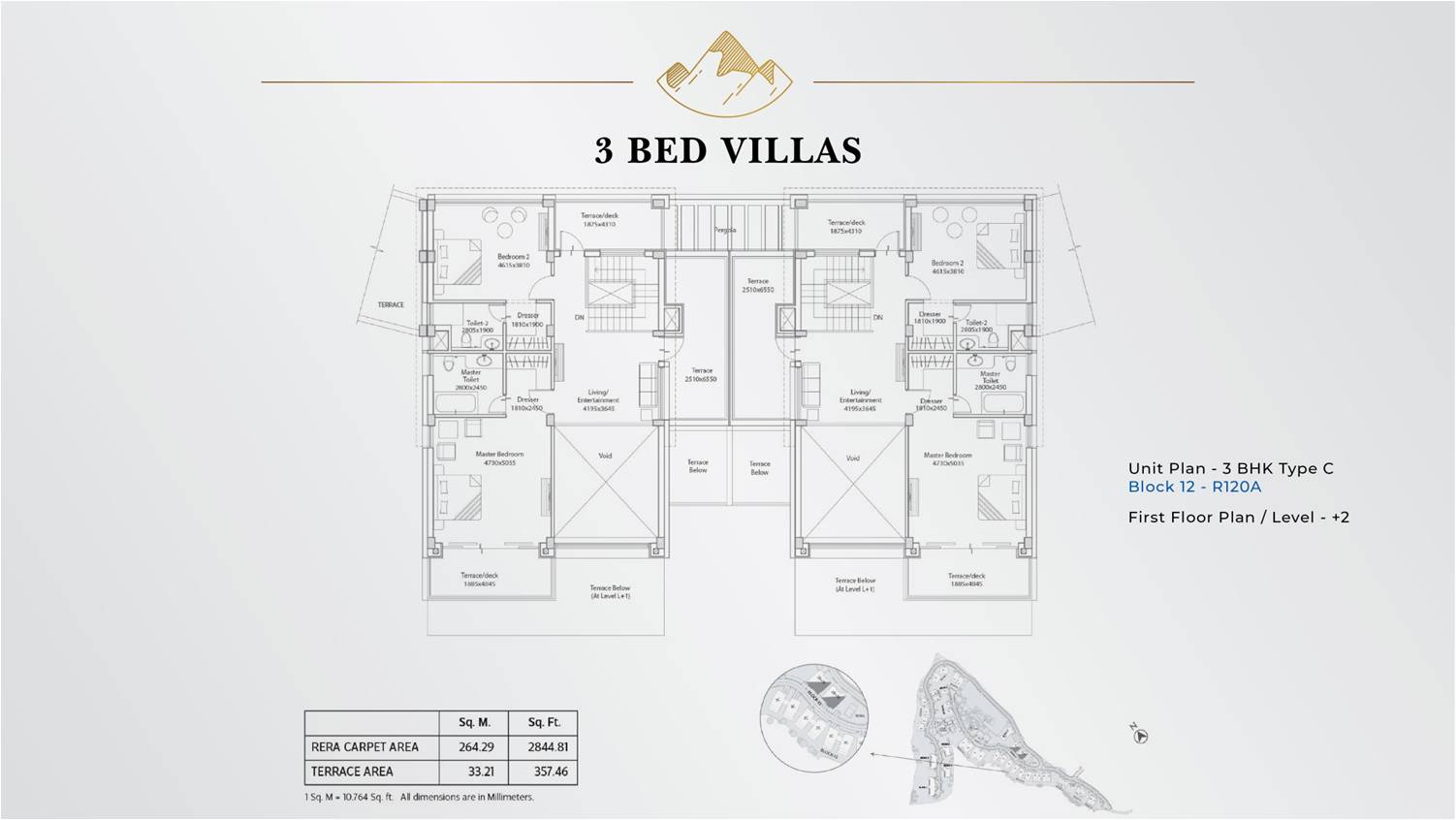 3 BHK Villa - L(2)+