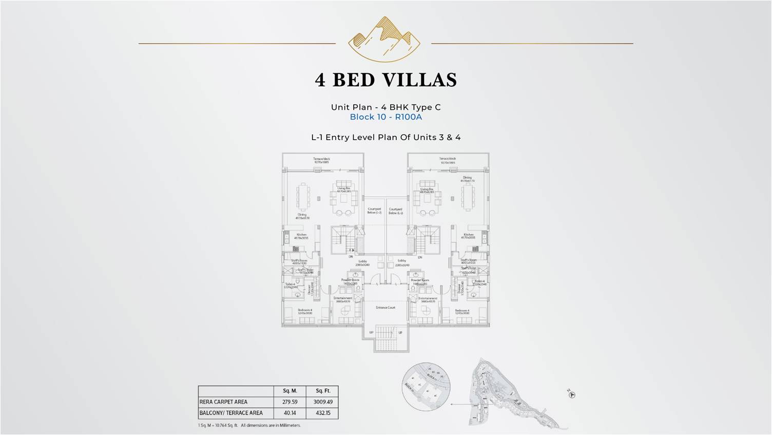 4 BHK Villa - L(-1)